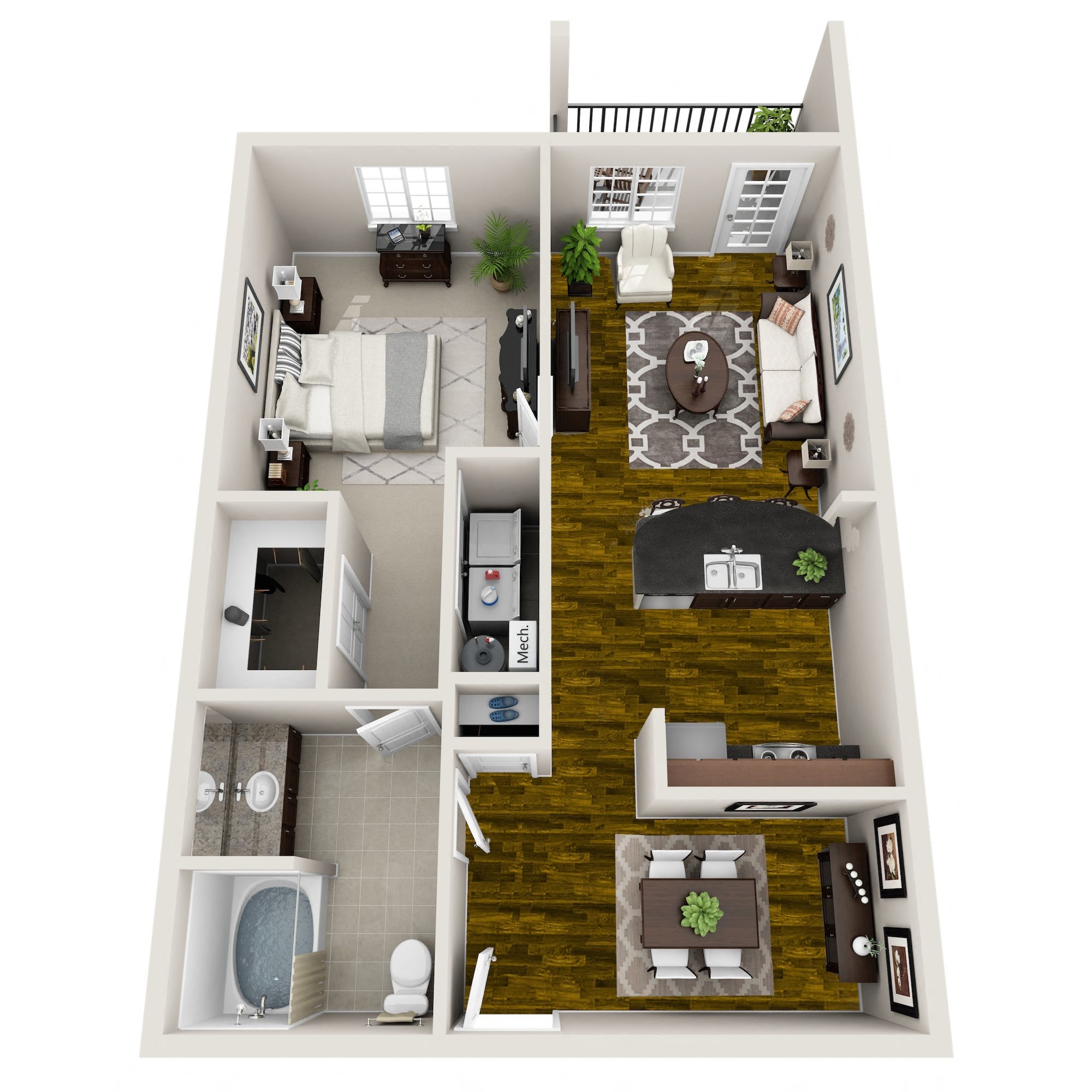 1 Bed / 1 Bath Floor Plan 1 Bed / 1 Bath Floor Plan